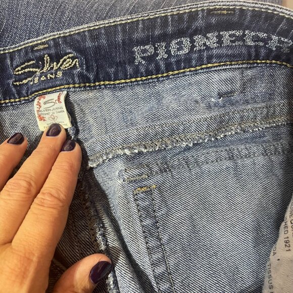 Silver Jeans Denim Pioneer Boot Cut Low Rise Jeans Size 30 - Picture 12 of 13